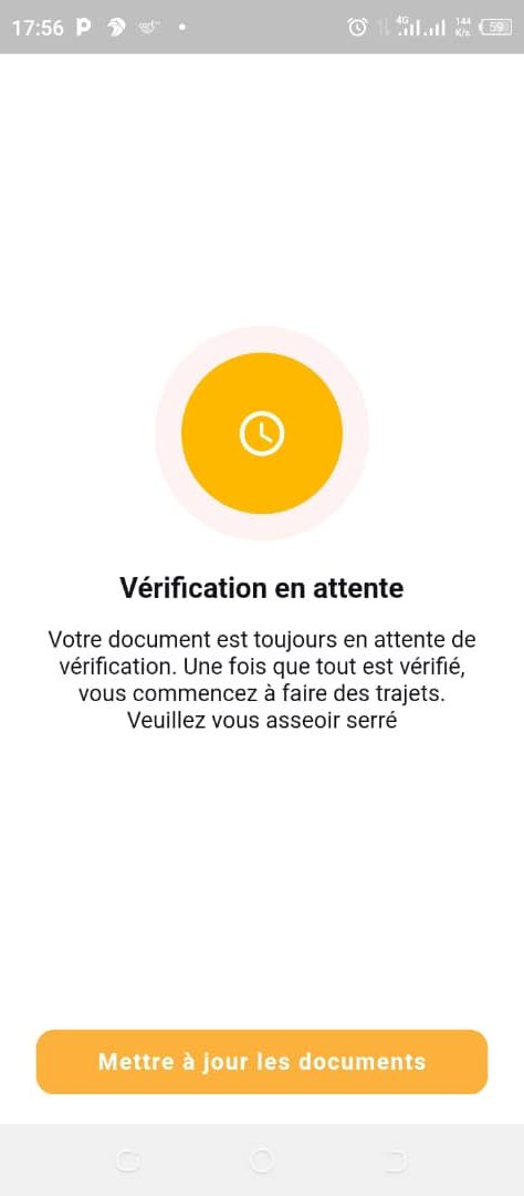 Driver Step 10You will see a note: "Pending Verification" for the administrator to review and confirm your identity