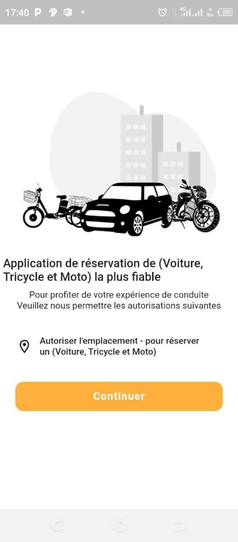 Client Step 6Bienvenue sur notre plate-forme QUICKY Client. Appuyez sur "continuer"